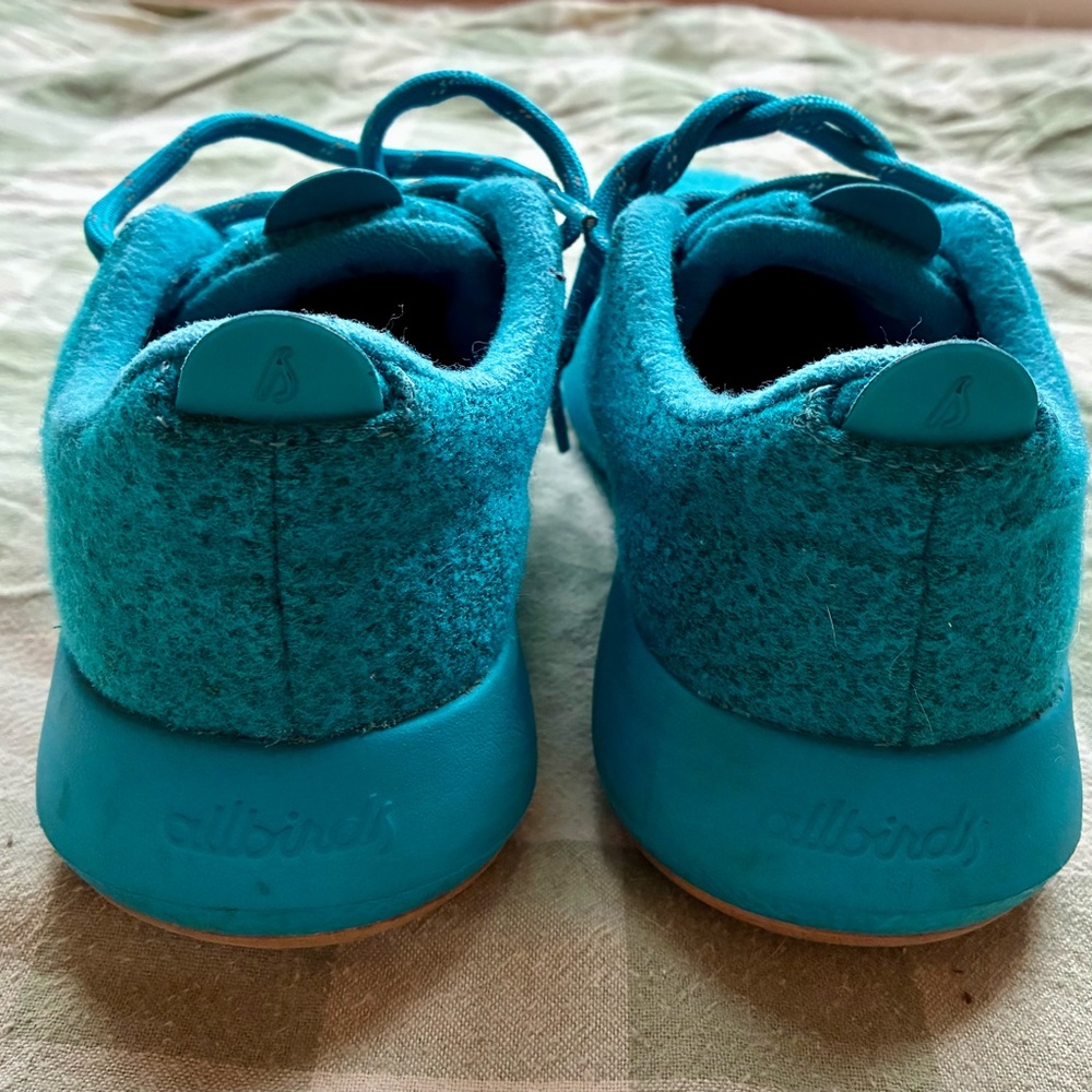 allbirds Merino Wool Mizzles Teal Blue Runners Sneakers All Weather Women’s 8 - Picture 7 of 9